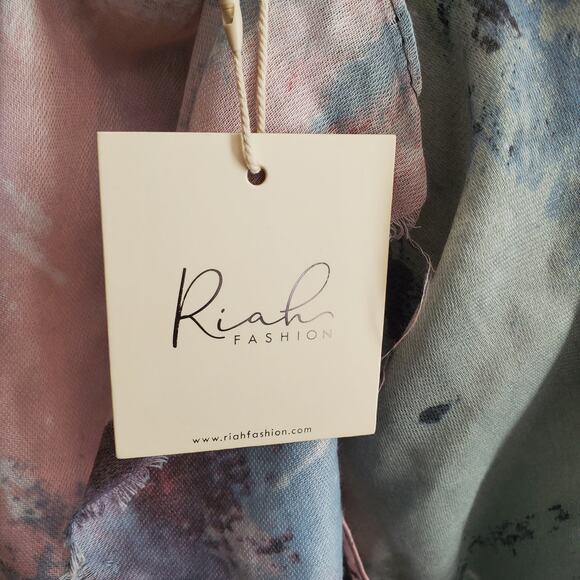 Riah Fashion Multicolored Open Front Kimono One Size Fits Most - Picture 5 of 7